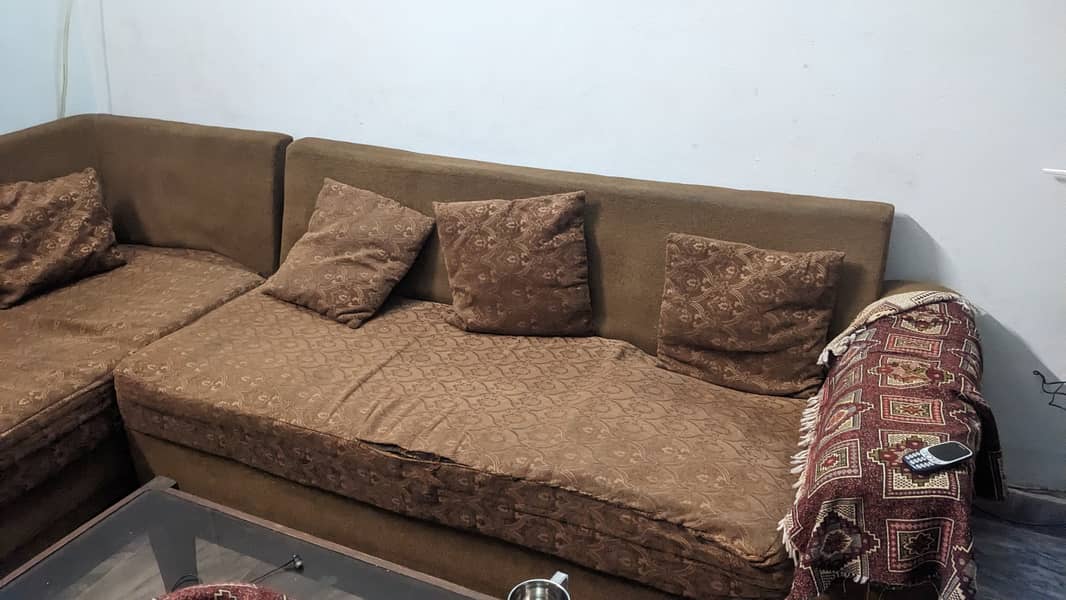 Sofa 7 Seater Brown 2