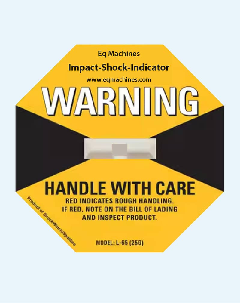 shock indicator label, temperature indicator, tilt label 0