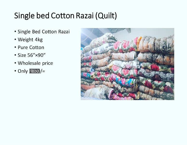 Cotton Razai in Wholesale price. 0