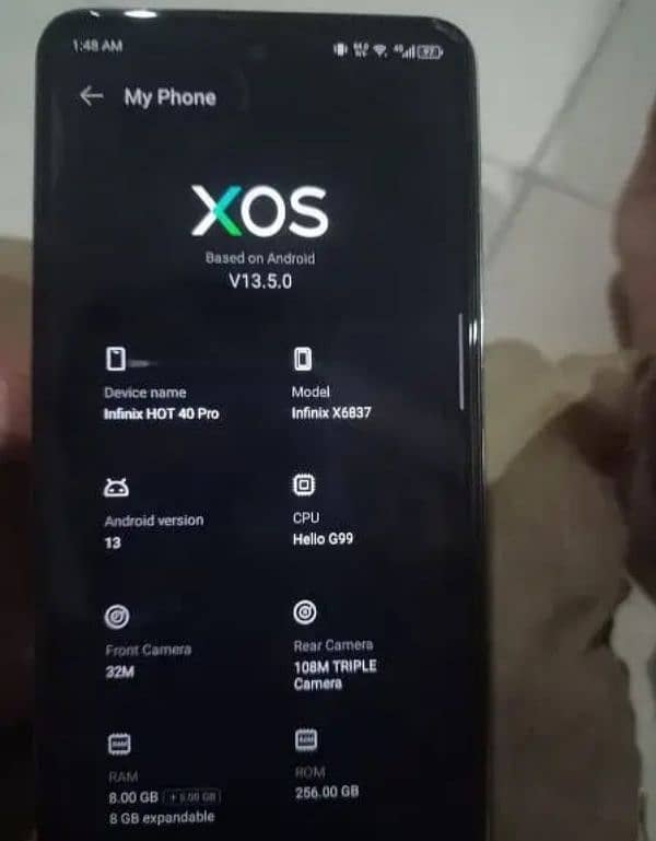 Infinix HOT 40 Pro PTA APPROVED For sale!! (Brand new mint condition ( 6