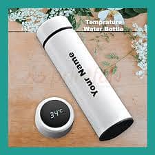 SS Temprature Bottle With Customized Name & Brand Marking 1