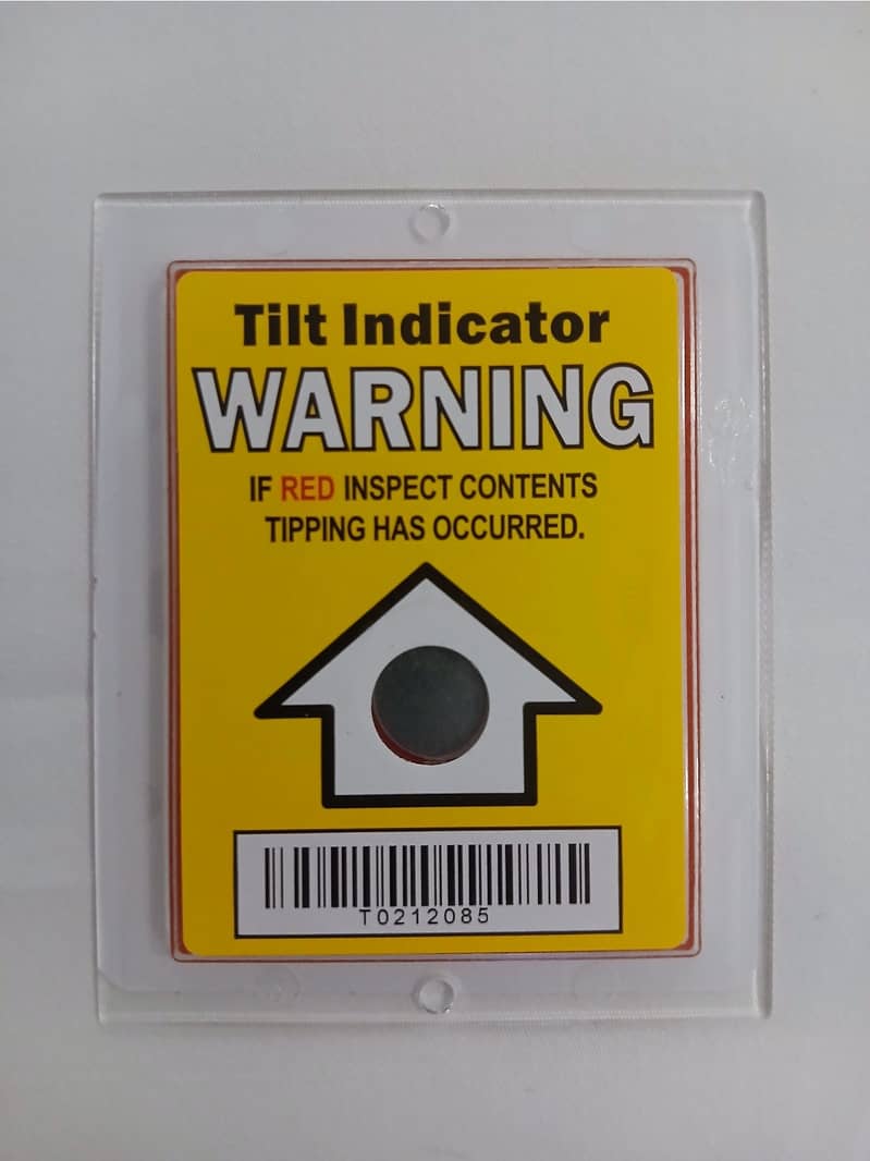 shock indicator label, temperature indicator, tilt label 4