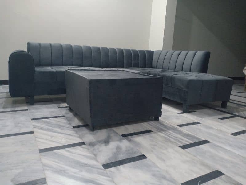 L shape sofa with table and cushions for sale 0312-5101490 0