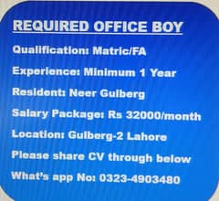 Required Office Boy