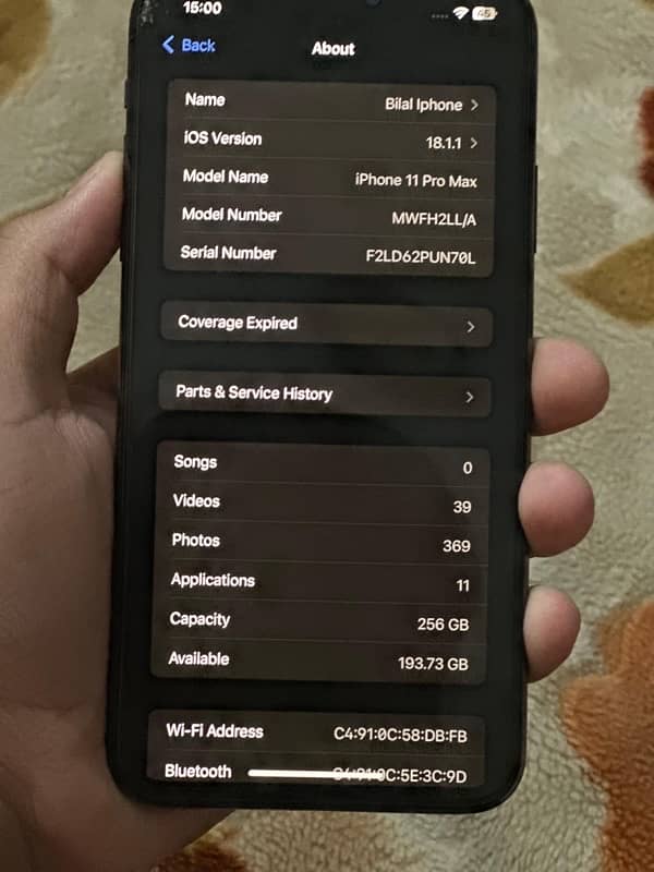 IPhone 11 Pro Max 256gb  non pta 5