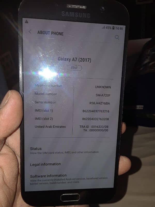 Samsung A7 2017  nonpta 2