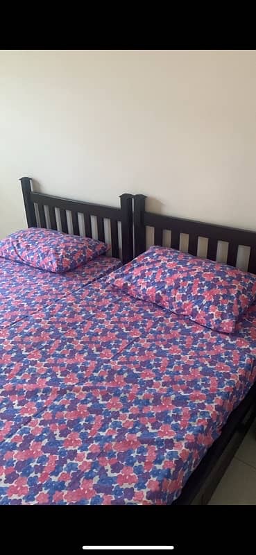 2 single bed set with mattress 1