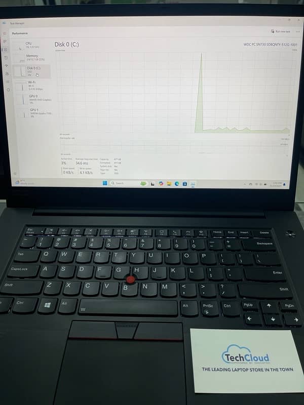 Lenovo Thinkpad P1 (Gen 3) corei7-10850H with 4gb nvidia grahics 12