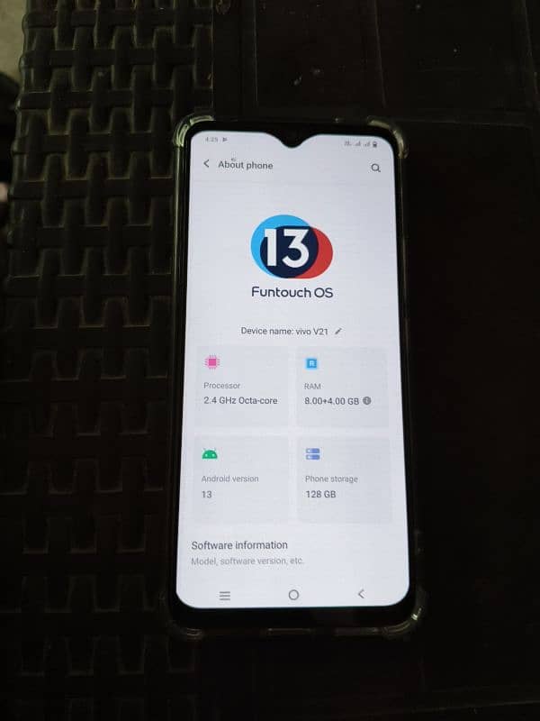 Vivo V21 8/128 Box Charger Sath Pta Approve 1