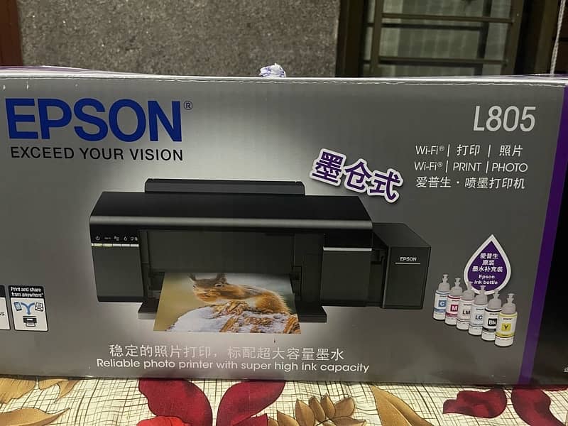 EPSON L805 Color Printer in Genuine Head 10/10 1