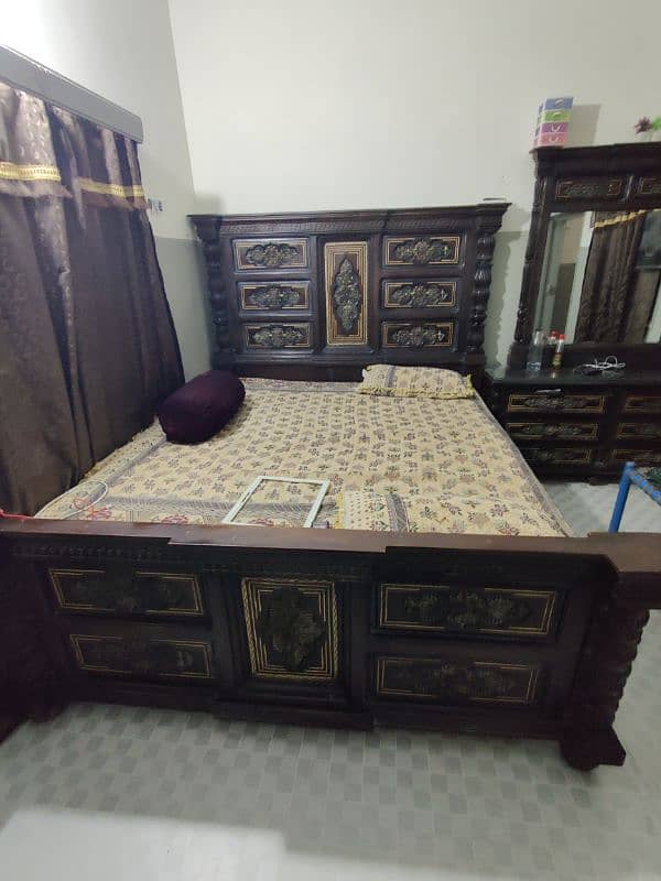 Pure Chinioti wooden bed set 0