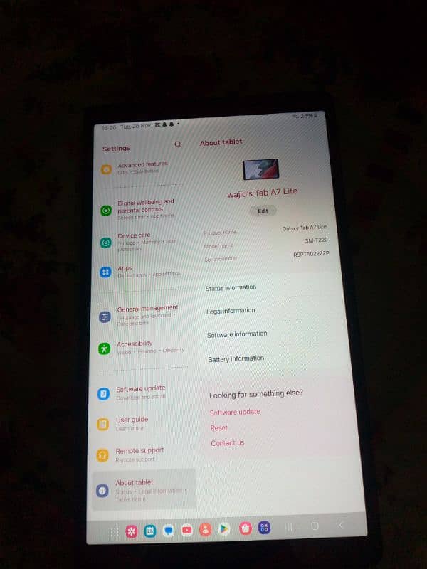 Samsung Tab A7 Lite 9