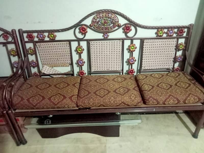 5 Seater Iron Sofa Set 1