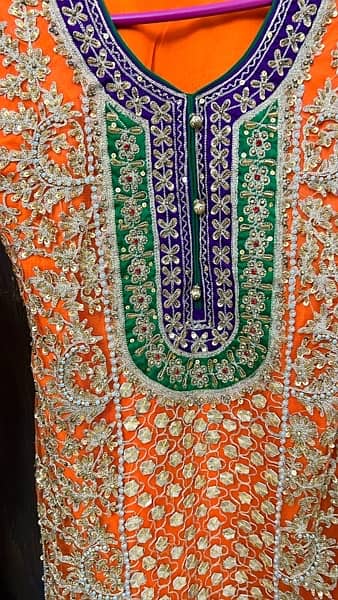 latest mehndi dress for sale 3pc 2