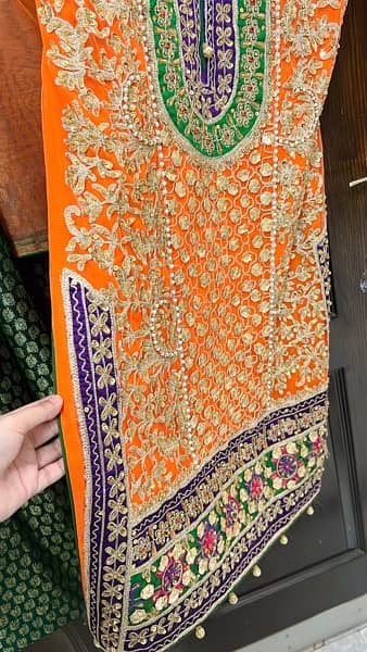 latest mehndi dress for sale 3pc 3