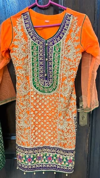 latest mehndi dress for sale 3pc 7