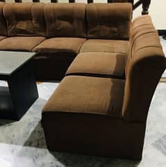 6 seater sofa with centre table