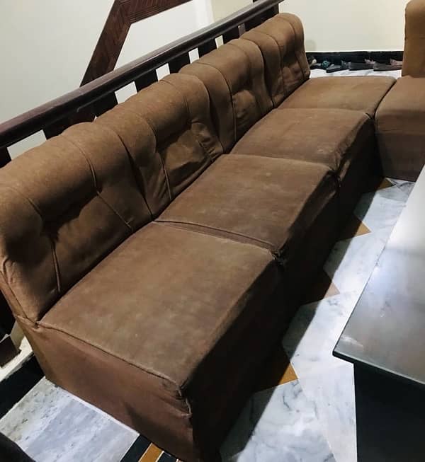 6 seater sofa with centre table 2