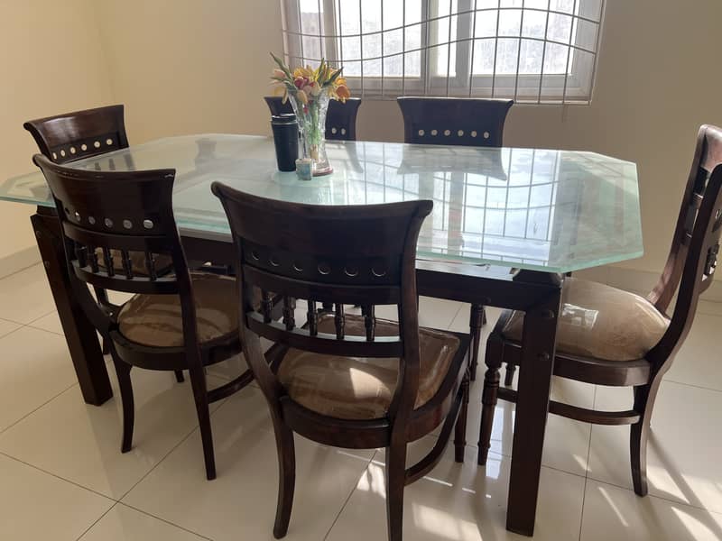 Six Seater Wooden Dining Table 1