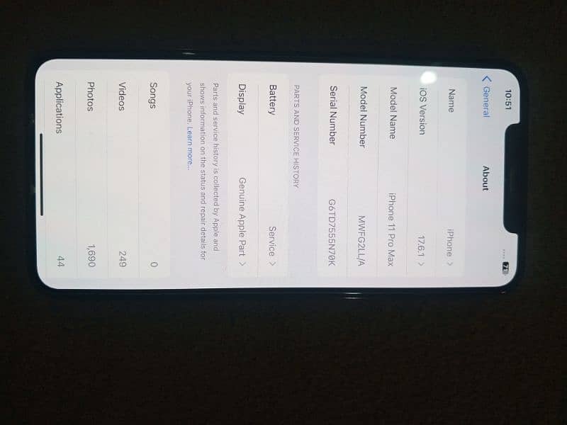 iphone 11 pro max  256 gb 6