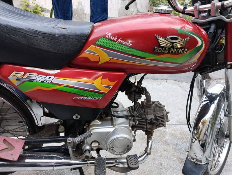 Road Prince 70cc Bike Red Colour Lahore Number Call 0321-6347577 3