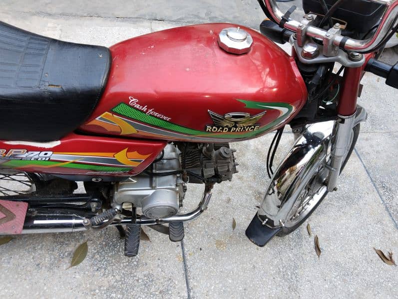 Road Prince 70cc Bike Red Colour Lahore Number Call 0321-6347577 6