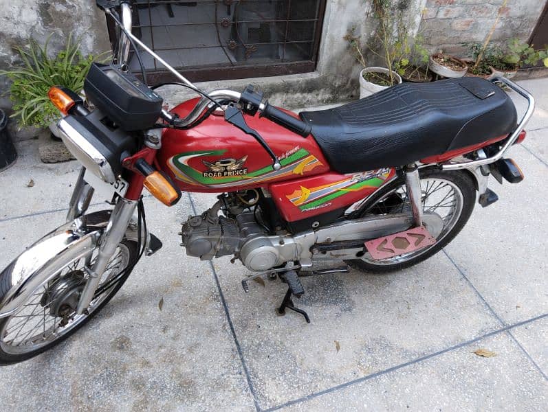 Road Prince 70cc Bike Red Colour Lahore Number Call 0321-6347577 10