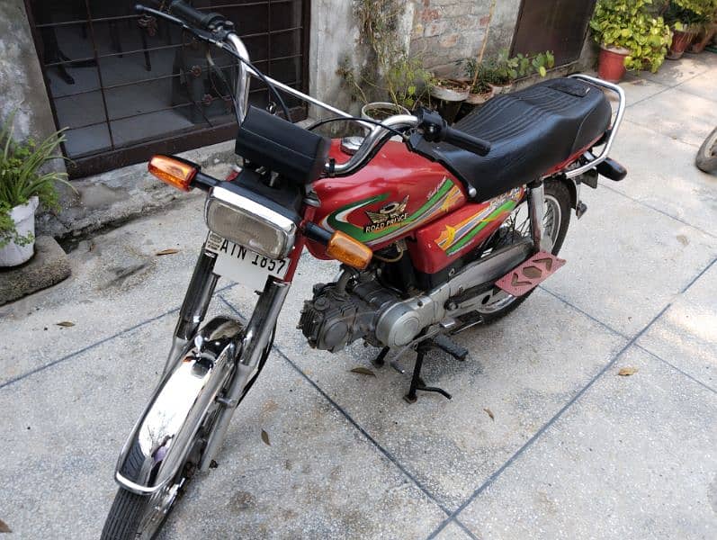 Road Prince 70cc Bike Red Colour Lahore Number Call 0321-6347577 12