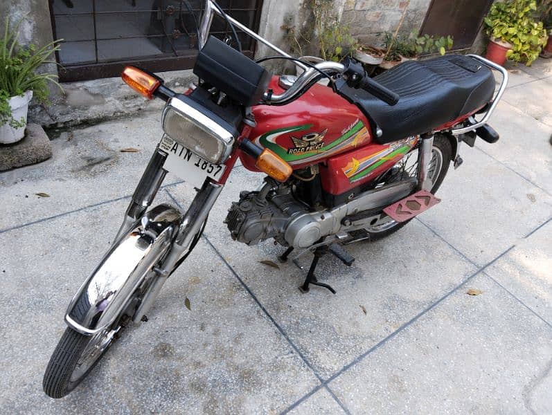 Road Prince 70cc Bike Red Colour Lahore Number Call 0321-6347577 13