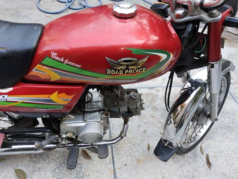 Road Prince 70cc Bike Red Colour Lahore Number Call 0321-6347577 17