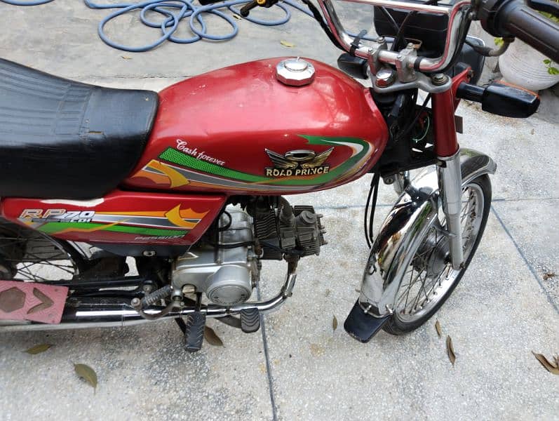 Road Prince 70cc Bike Red Colour Lahore Number Call 0321-6347577 18