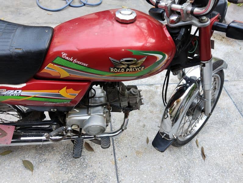 Road Prince 70cc Bike Red Colour Lahore Number Call 0321-6347577 19