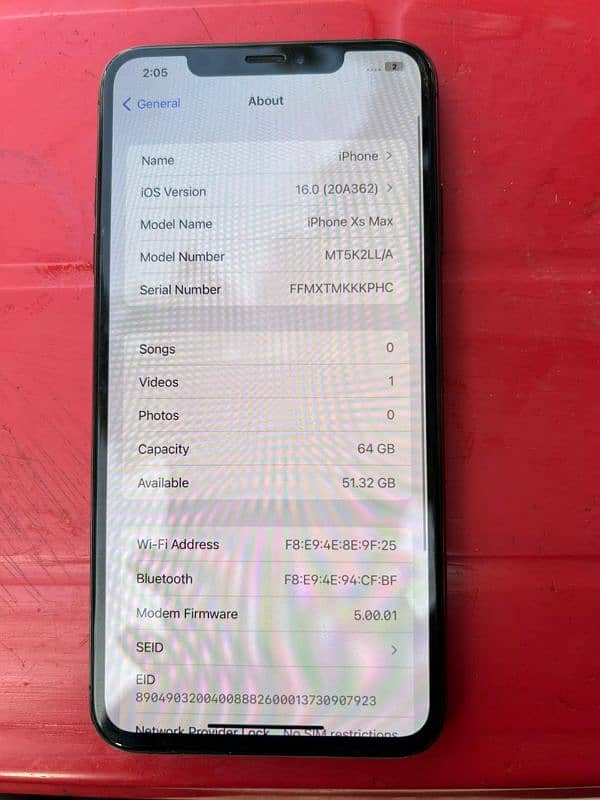 iphone xs max used 10 by 10 condition non pta 1