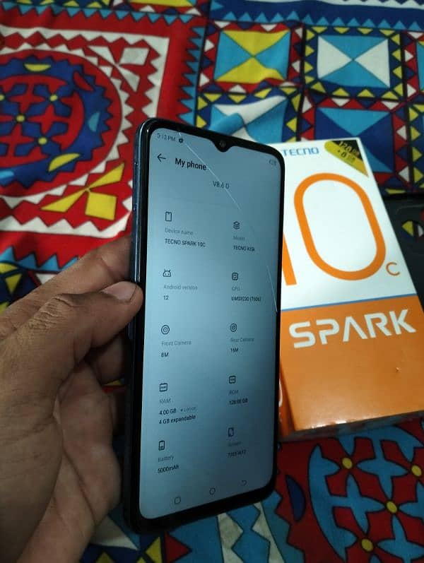 Tecno spark 10c complete box 3