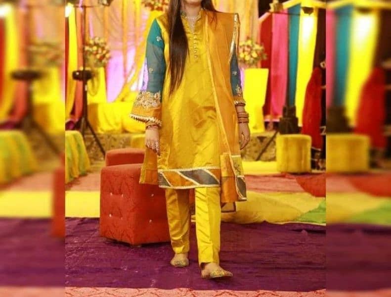 3 piece suits mehndi and mayo 1