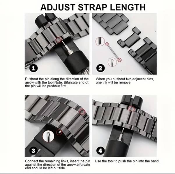 Stainless Steel Bands For Watch with strap length adjuster 5