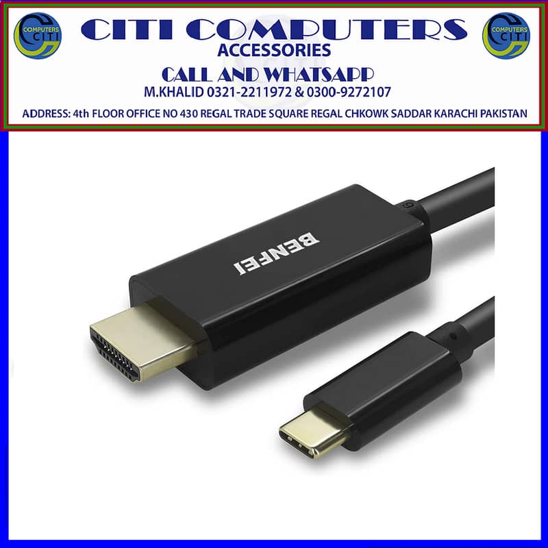 Benfei USB Type C(Thunderbolt 3) to HDMI 4K UHD 1.8M Cable, Benfei US 1