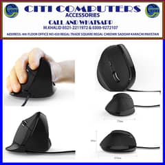 PORTTU 6D USB Wireled Vertical Ergonomic Optical Mouse, 800/1200 /160