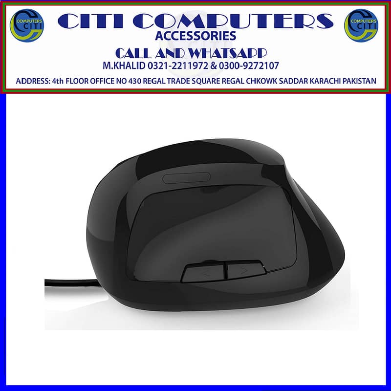 PORTTU 6D USB Wireled Vertical Ergonomic Optical Mouse, 800/1200 /160 7