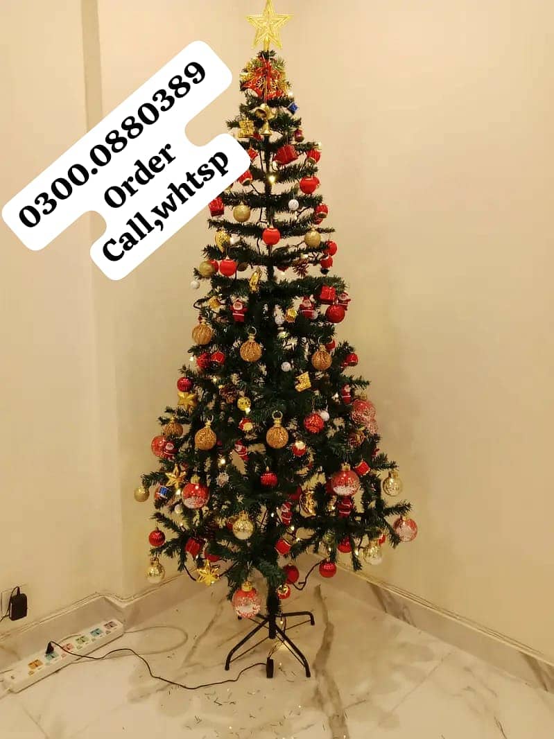 Thick Christmas tree & Decor 3ft-10ft available contact O3O0/O-88-O389 2