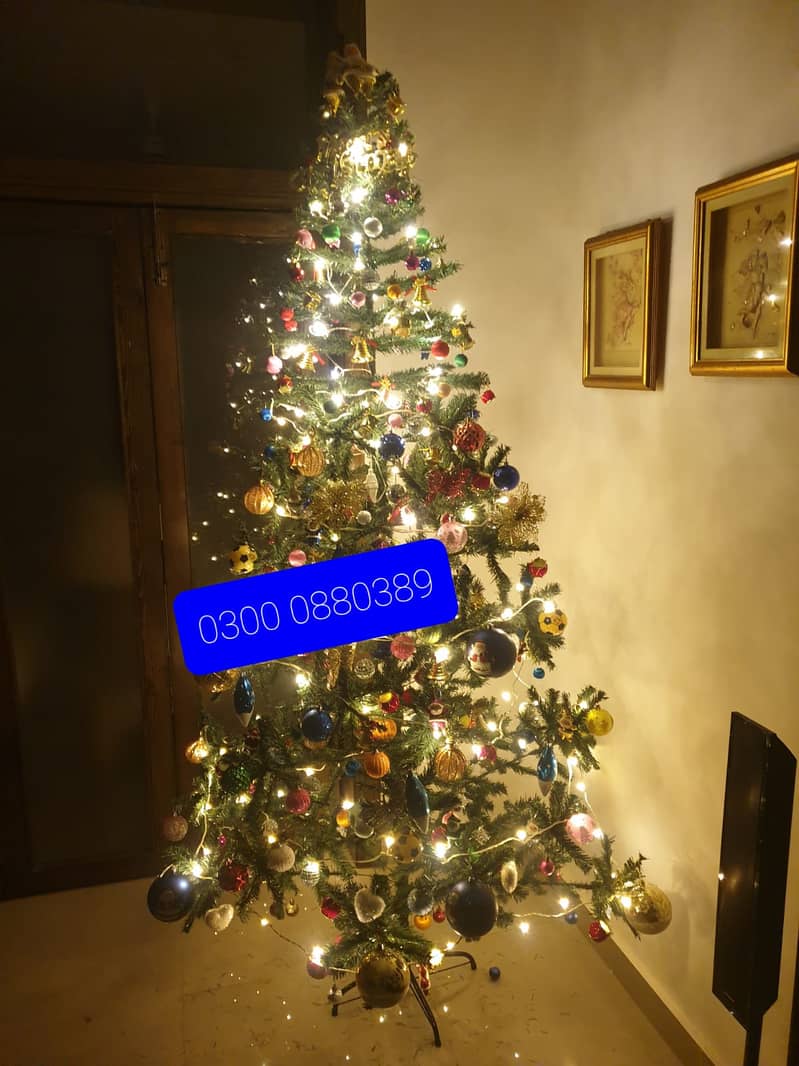 Thick Christmas tree & Decor 3ft-10ft available contact O3O0/O-88-O389 3