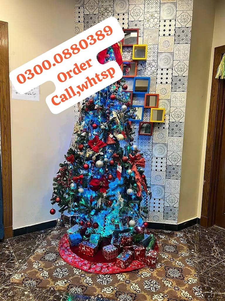 Thick Christmas tree & Decor 3ft-10ft available contact O3O0/O-88-O389 6