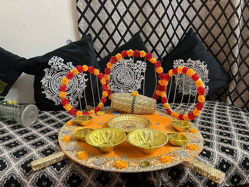 Mehndi plates thaaal set /separate thaal 6