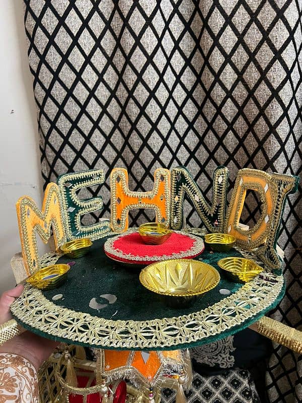 Mehndi plates thaaal set /separate thaal 7