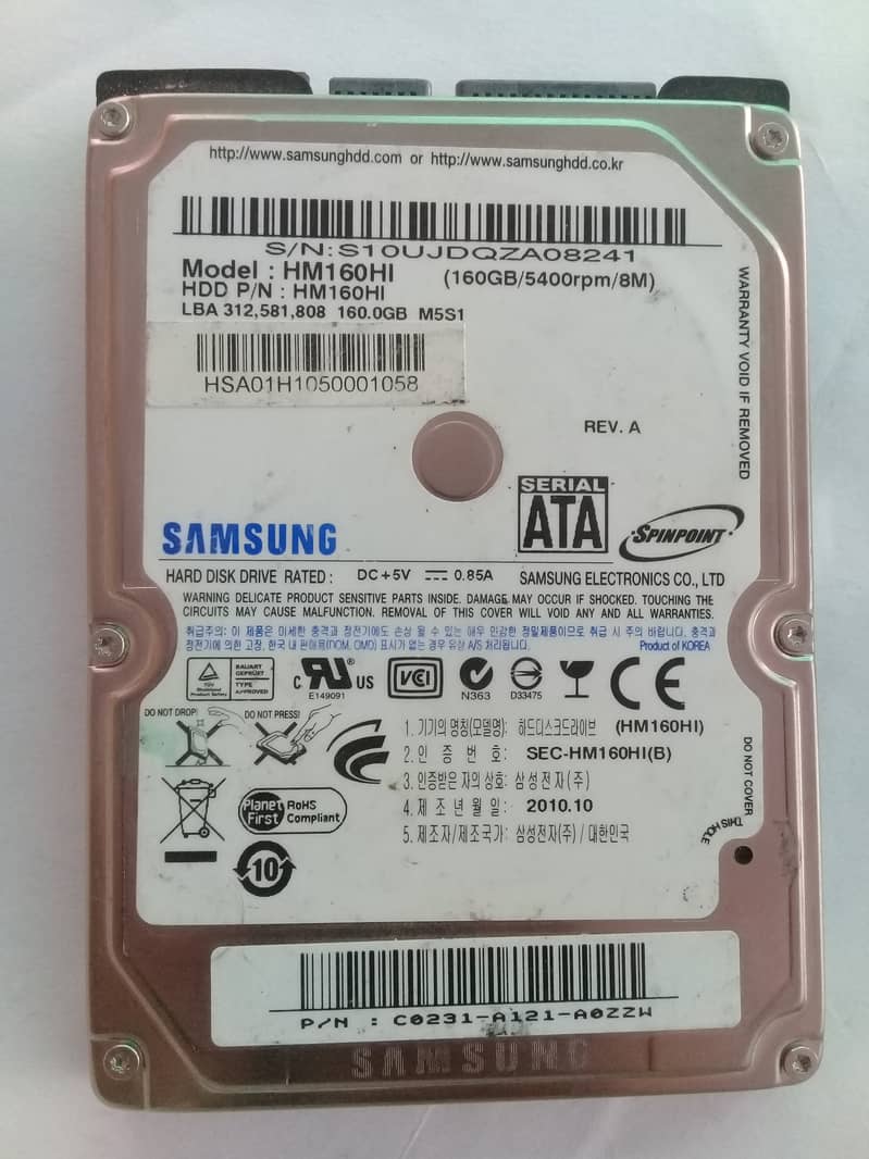 Laptop hard disk 160GB 0