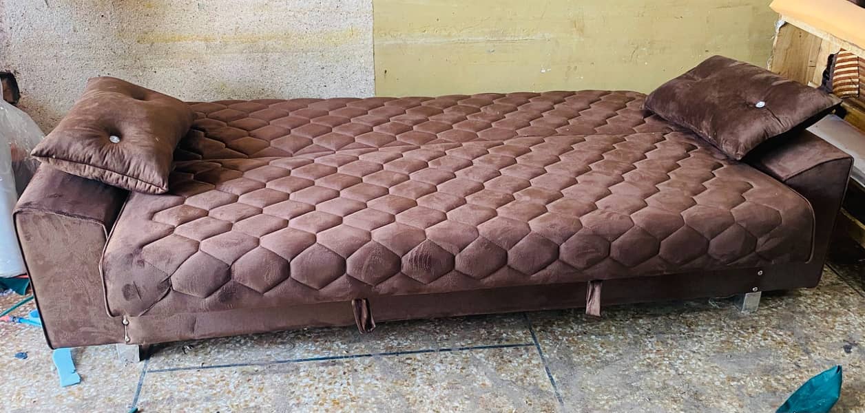 Luxury Sofa Cumbed /Three Seater sofa set/sofa bed/Wooden Sofa Cumbed 6