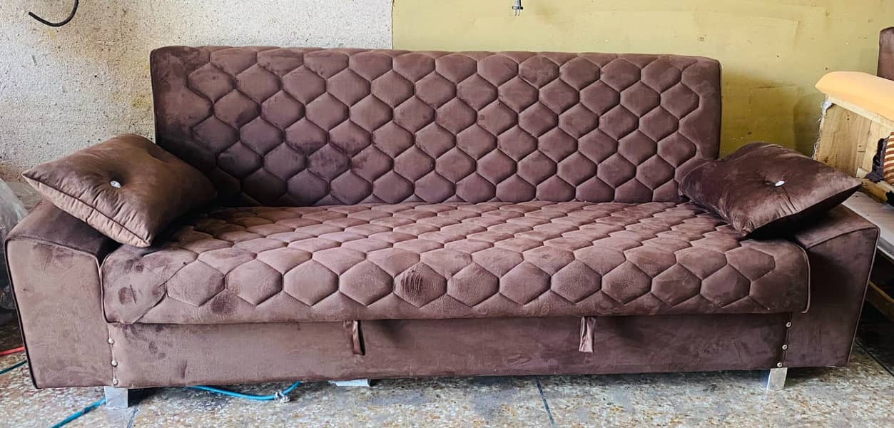 Luxury Sofa Cumbed /Three Seater sofa set/sofa bed/Wooden Sofa Cumbed 7