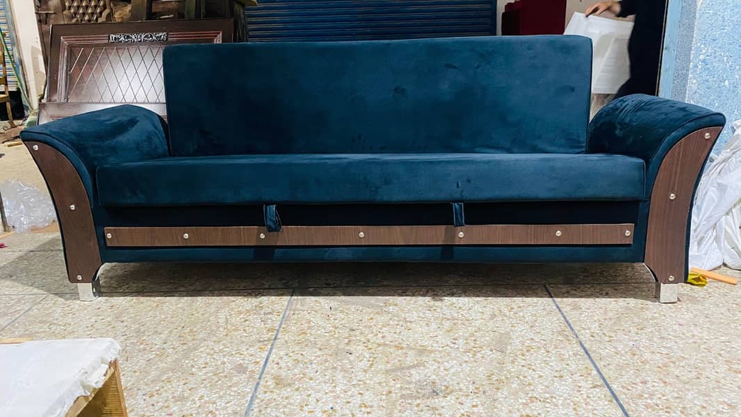 Luxury Sofa Cumbed /Three Seater sofa set/sofa bed/Wooden Sofa Cumbed 17