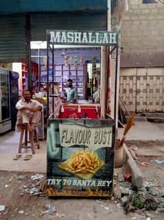 French fries food cart- complete setup with equipment