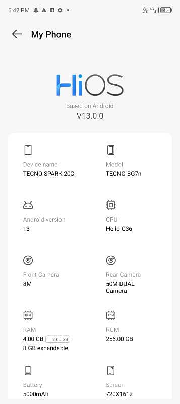 Tecno spark 20c 8+4/256 with box 03170887912 3